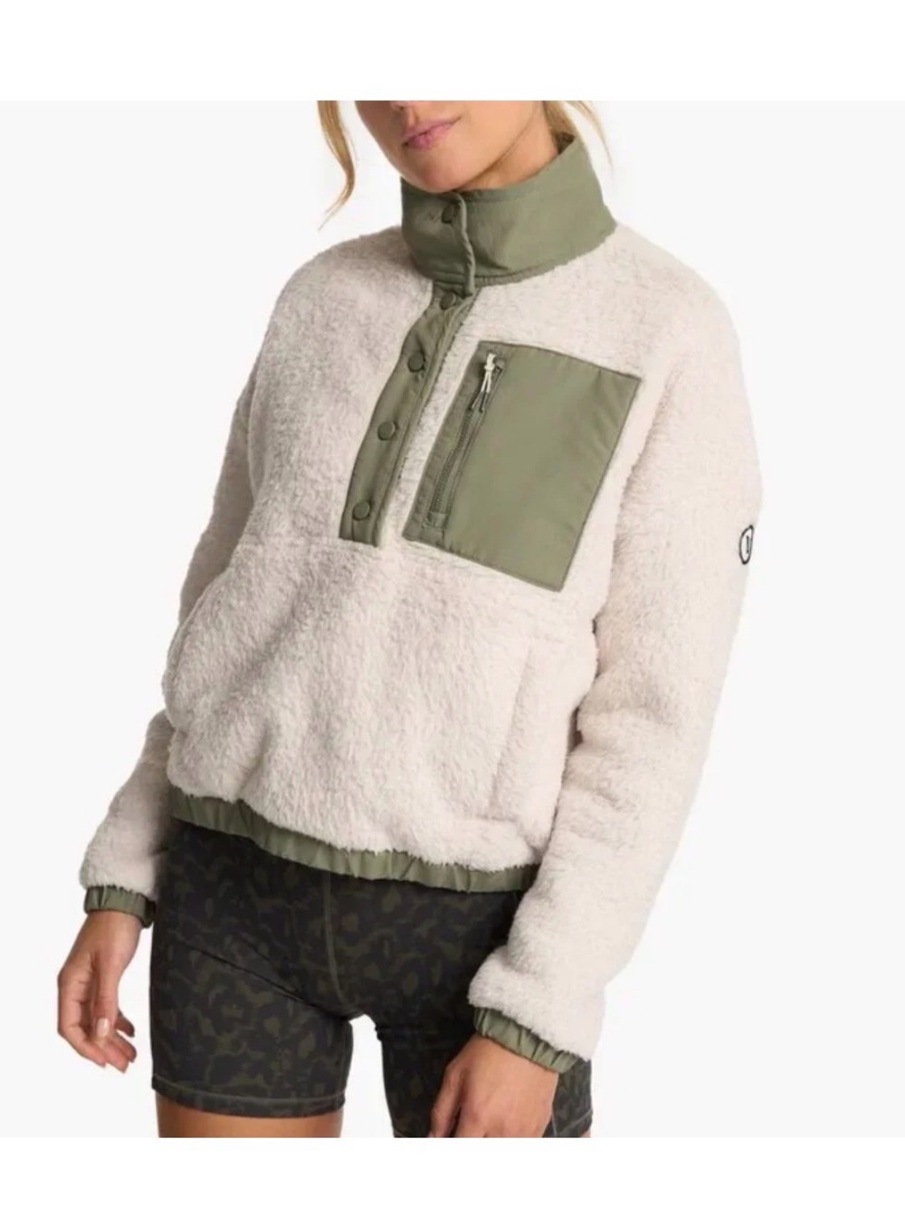 Vuori Cozy Sherpa Popover Pullover Dune Women's Medium